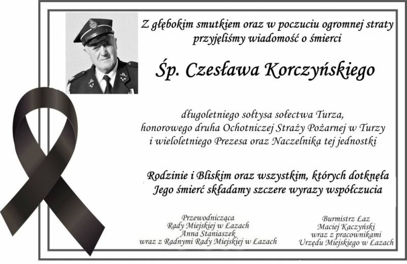 Zdjęcie: Kondolencje śp. Czesław Korczyński